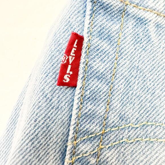 Levi's 501 Button Fly Denim Jeans Cutoff Raw Hem Size 28 - Picture 5 of 6